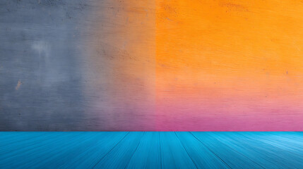 Poster - Blue orange purple black grainy gradient dark noise texture background, abstract header poster large banner design, copy space