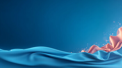 Poster - Dark blue grainy gradient background, blurry colors wave pattern with noise texture, wide banner size