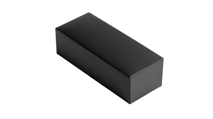 Leinwandbilder - 3D Rendered Black Rectangle Object Isolated on Transparent Background