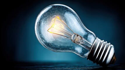 Poster - Bright light bulb symbolizing innovative ideas and concepts of smart city infrastructure for economic growth and efficiency