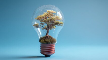 Poster - creative light bulb with colorful bon bon representing eco-innovation grant and government support f