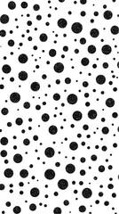 Leinwandbilder - Abstract Illustration of Repeating Geometric Black Dots Pattern on Black Background