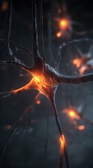 Leinwandbilder - Abstract Neural Network Illustration Brain Connectivity Science Technology Innovation Artistic Render