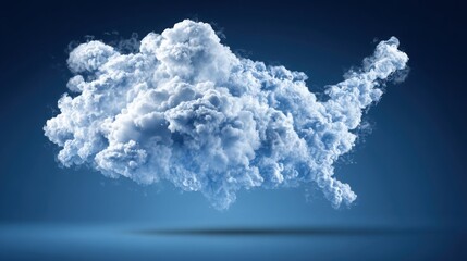 Poster - Simple image of a cloud representing digital workforce concepts and the future of labor in a data-driven economy