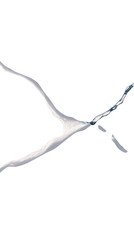 Leinwandbilder - Abstract White Lines Against Black Background Isolated Illustration