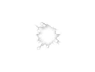 Leinwandbilder - Abstract White Shape Isolated On Transparent Background Illustration