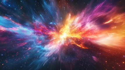 Poster - Cosmic Radiance: An Astounding Display of Celestial Energy and Color