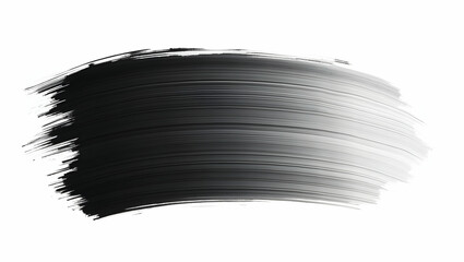 Poster - Abstract grayscale gradient paintbrush stroke, design element for artistic concepts and creative projects offering visual texture and versatile graphic resource for various design applications