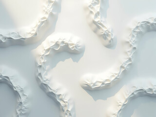 Poster - Abstract minimalistic white plastic crinkle background with subtle shadows creating a modern textured surface ideal for graphic design and presentations
