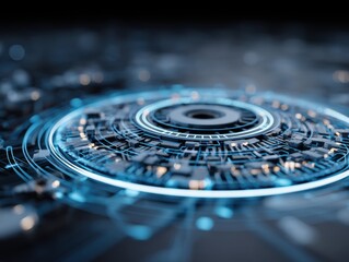 Poster - Elegant technological advancement futuristic connection of complex system with sophisticated design