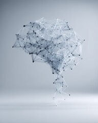 Poster - Abstract Neural Network Visualization of Brain Connectivity with Soft Lighting and Minimalistic Style