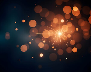 Poster - Captivating bokeh effects and radiant sparks create a mesmerizing abstract composition, evoking feelings of wonder, celebration, and creative inspiration