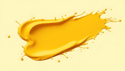 Poster - Captivating mustard splash with intricate dynamic shape, styled for product template showcases and vibrant graphic design projects, highly detailed