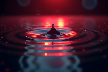 Aufkleber - Captivating Visual Symphony, A Vibrant Ripple Effect with Soft Blur Edges and High Contrast Lighting, Evoking a Sense of Artistic Expression and Beauty