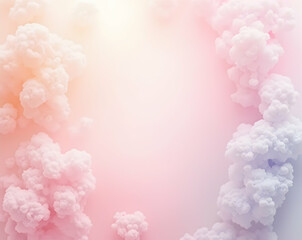Poster - Dreamy Cotton Candy Gradient, A Soft and Swirling Abstract Background with Gentle Pastel Hues Evoking a Sense of Sweetness and Ethereal Beauty