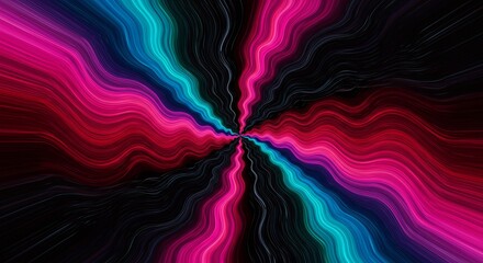 Poster - A colorful, swirling pattern of red, blue, and purple lines