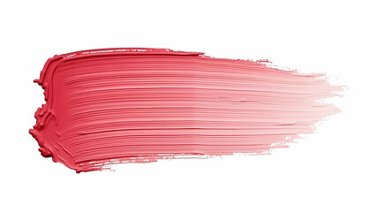 Poster - Elegant acrylic paintbrush stroke in vibrant red hues for artistic projects, isolated on white creating visual impact and creative expression for various designs
