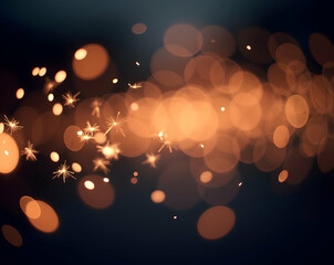 Poster - Elegant Bokeh and Spark Overlay, Perfect for Holiday Greetings, Celebrations, and Festive Design Projects, Adding a touch of Magic and Wonder
