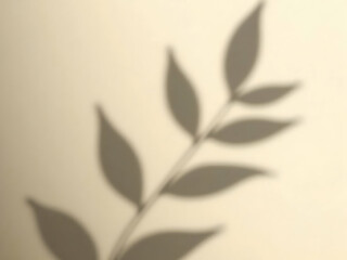 Poster - Elegant botanical silhouette on a neutral canvas, A serene dance of light and shadow, capturing the delicate beauty of nature's artistry with minimalist grace