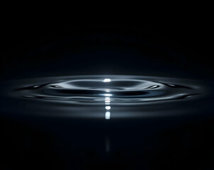 Poster - Elegant minimalistic image showcases the mesmerizing dance of light and shadow on the liquid surface, capturing the essence of fluidity and movement in a captivating display