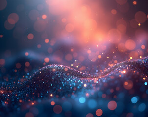 Poster - Enchanting Abstract, Floating Glitter and Bokeh Creating a Mesmerizing Composition with a Play of Light and Sparkle in a Dreamy, Ethereal Atmosphere