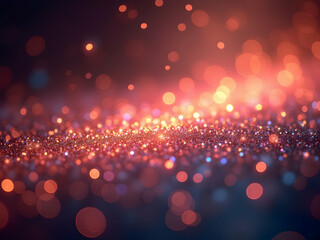 Poster - Enchanting cascade of shimmering glitter, softly glowing with blurred edges, creating a dreamy and magical atmosphere filled with wonder and anticipation