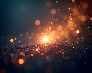 Poster - Enchanting starlight spectacle, a captivating scene featuring radiant glows, mesmerizing sparkles, and delicate blurred edges, creating a magical 3D effect