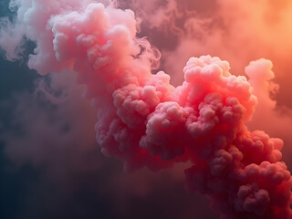 Poster - Ethereal Pink Smoke Plume, An Abstract Composition of Dreamy Hues and Atmospheric Depth, Perfect for Fantasy, Sci-Fi, and Conceptual Design Projects