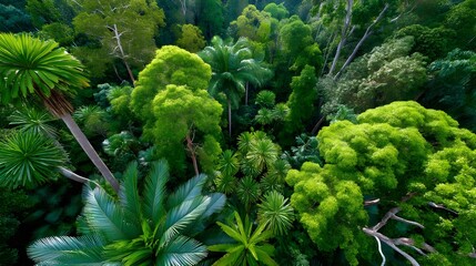 Lush Tropical Rainforest Aerial View - Aerial/Drone Photography