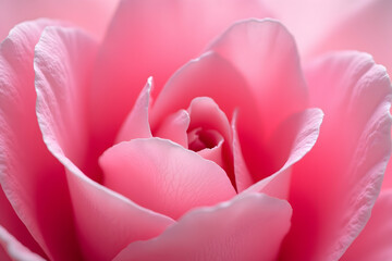 Poster - High-Resolution Photography of Pink Petal Texture, A Delicate Dance of Light and Shadow in the Heart of a Rose, Evoking Serenity and Elegance