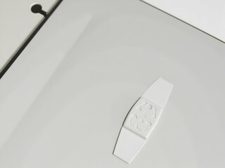 Poster - Minimalist White Surface with Light Edge Overlay and Editable Semigloss Texture ideal for Technology Product Displays and Modern Design Projects
