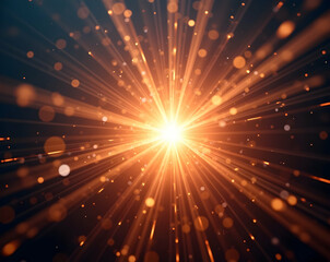 Poster - Radiant Light Burst in an Abstract Composition, Perfect for Backgrounds and Designs that Need a Touch of Energy and Creative Sparkle, Ready to Use