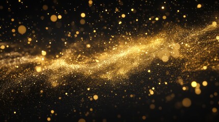 Wall Mural - golden nebula space image