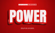 © Ibnu Hajar - Editable power red 3D text effect style, bold and dynamic design