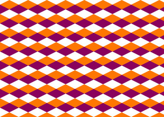Poster - Harlequin Geometric Pattern Vector Art Classic Diamond Design Background