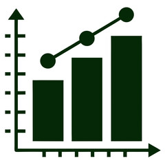 Poster - Analytics Line Chart Icon for Business Trends and Financial Forecasting Business icons Vector Illustration