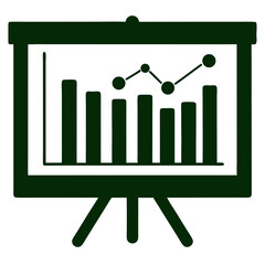 Aufkleber - Analytics Report Graph Icon for Business Statistics and Financial Monitoring Business icons Vector Illustration