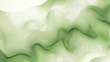 Poster - Green wavy lines create an abstract, organic and flowing pattern. Great for backgrounds, textures or to add a modern touch.