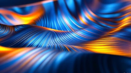 Poster - Abstract digital artwork of rippling, vibrant lines.