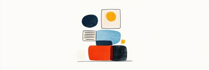 Poster - Abstract shapes in vibrant colors
