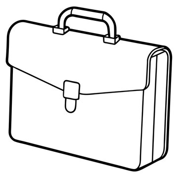 Briefcase   with white background 