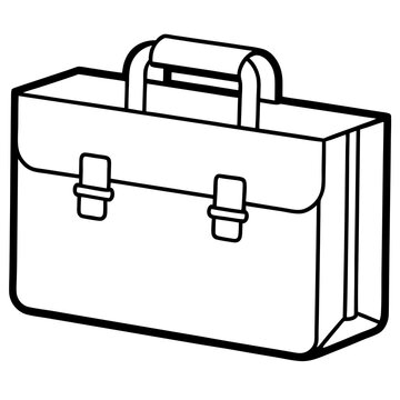 Briefcase   with white background 