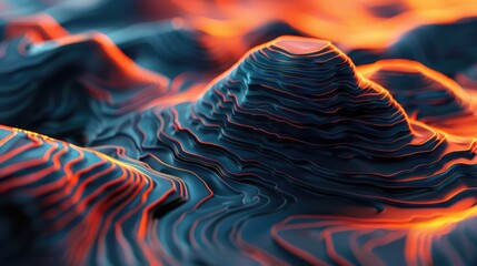 Fototapete - This abstract image showcases a stunning visualization of telecommunication data, featuring dynamic lines and vivid colors that create a visually striking aesthetic.