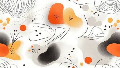 Poster - Abstract organic shapes pattern