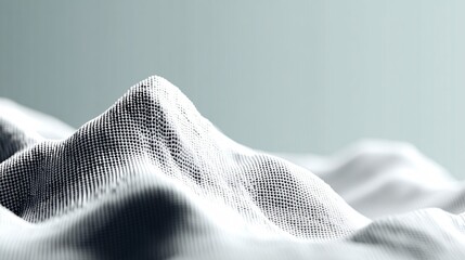 Poster - abstract geometric waves, fluid movement, soft blur, surreal atmosphere, contemporary design, immers