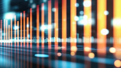 Poster - Abstract financial data visualization.