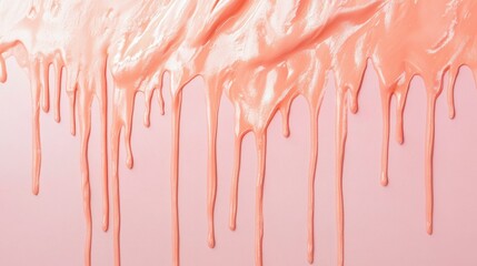 Poster - Elegant pastel coral pencil strokes backdrop with paint drips for a creative and artistic design, suitable for backgrounds, presen