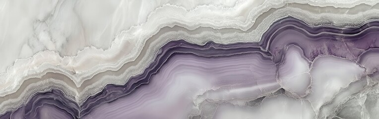 Poster - Lavender and Gray Abstract Marble Background with Elegant Layered Transitions for Decorative Stone Effects