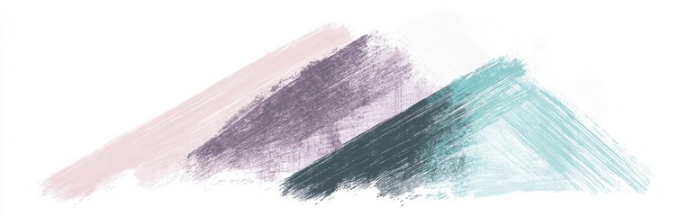 Aufkleber - Watercolor-style brushstroke stripes on a clean white background. Abstract painting background.