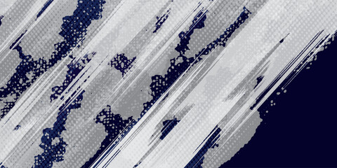 Wall Mural - Dots halftone and blue color pattern gradient grunge texture background. Dots pop art comics sport style vector illustration